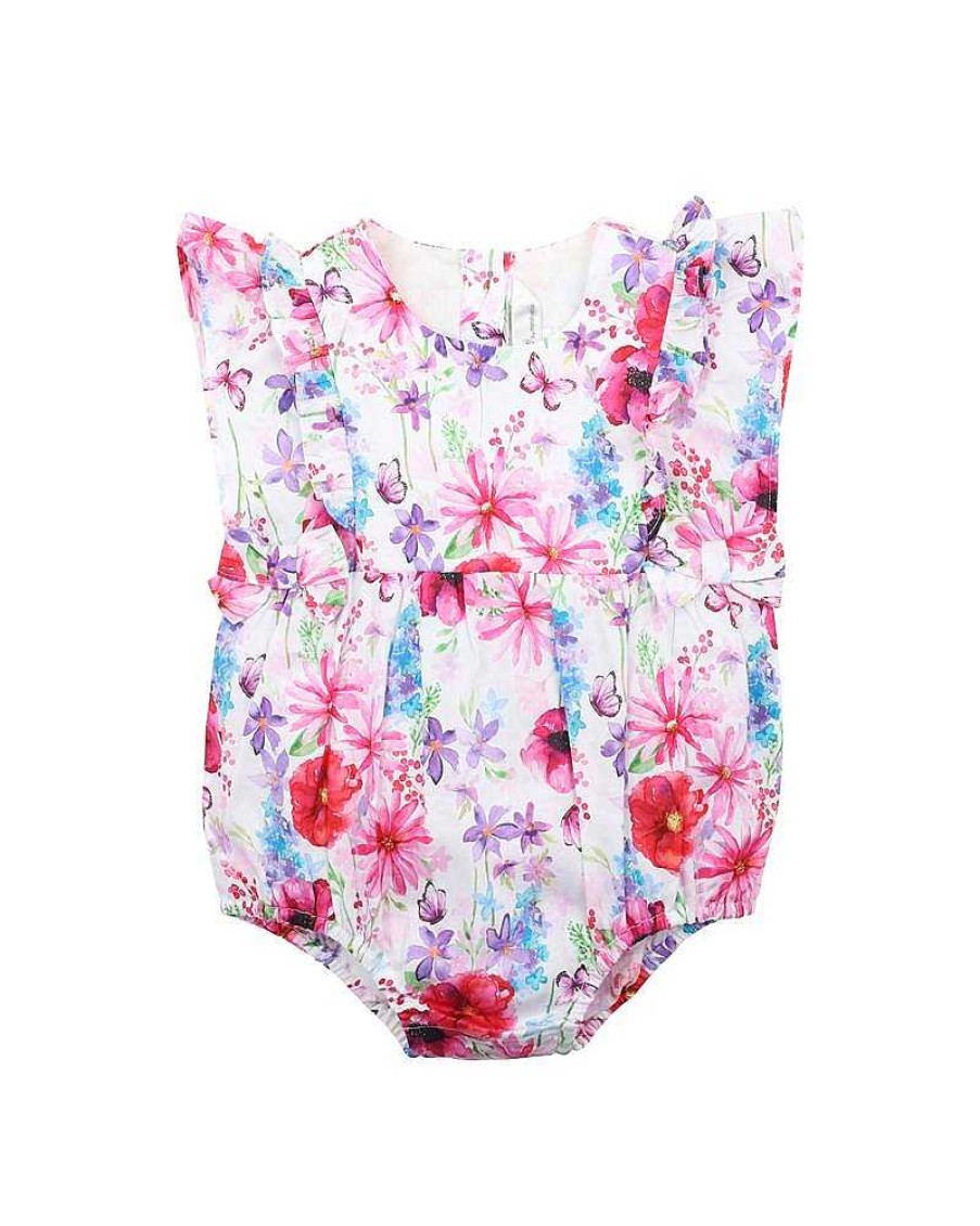 BEBE Sadie Floral Frill Bodysuit