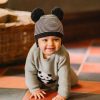 BEBE Angus Stripe Pom Pom Knitted Beanie