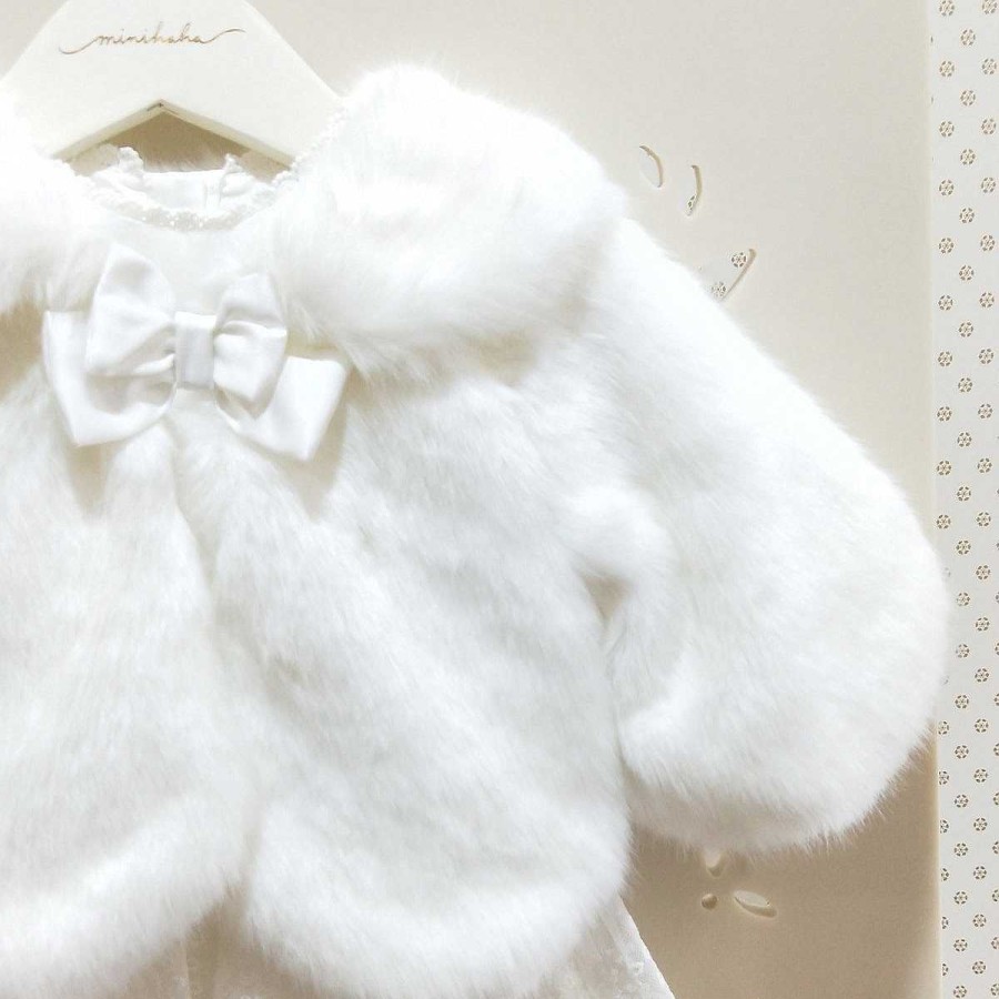 BÉBÉ Faux Fur Petal Jacket 3-7Yrs