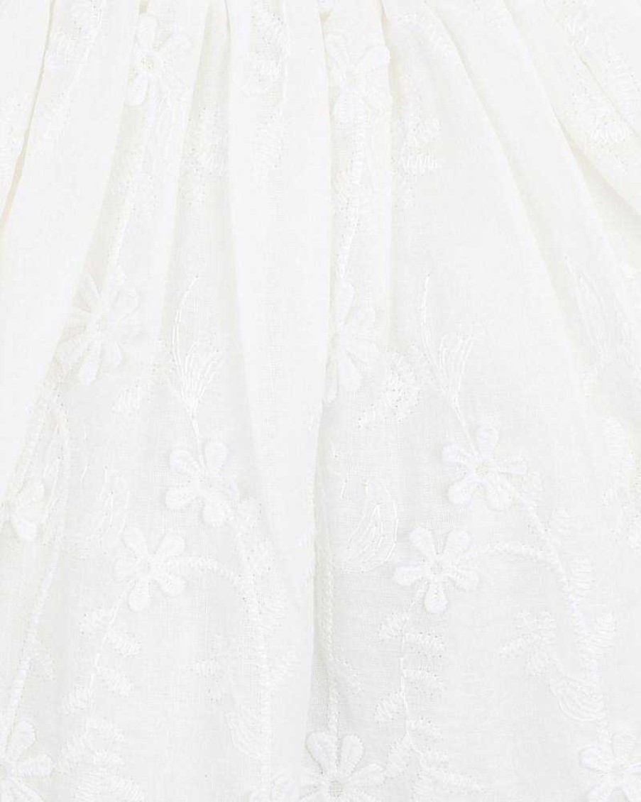 BEBE Hallie Floral Embroidered Cross Strap Dress