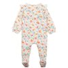 FOX & FINCH Daisy Print Ls Zip Onesie