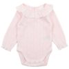 WHITE LABEL Pink Pointelle Ls Bodysuit