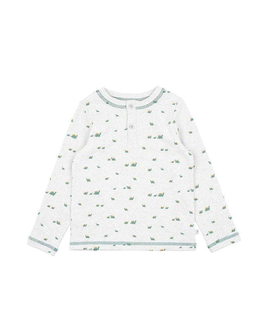 FOX & FINCH Mini Dino Henley Tee 3-7Y