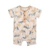 FOX & FINCH Zebra Print Ss Romper