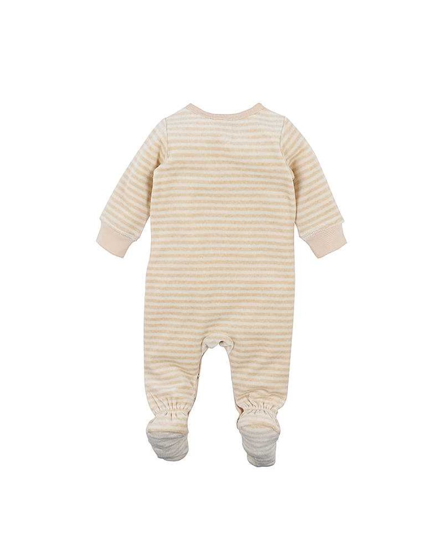 Minihaha Scout Stripe Velour Onesie