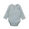 BEBE Sky Blue Rib Bodysuit